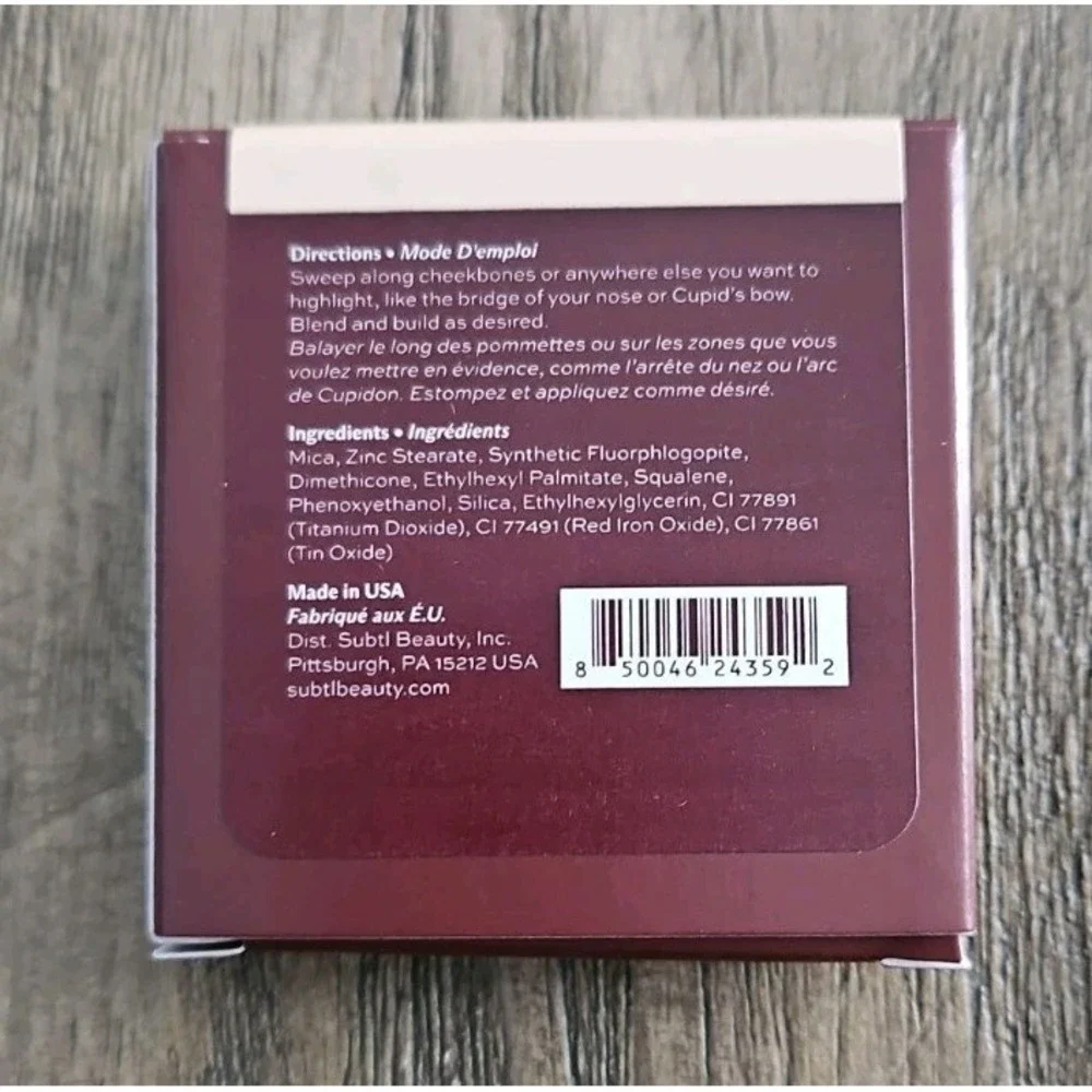SUBTL Champagne Shade Powder Highlighter Makeup, 0.14 oz